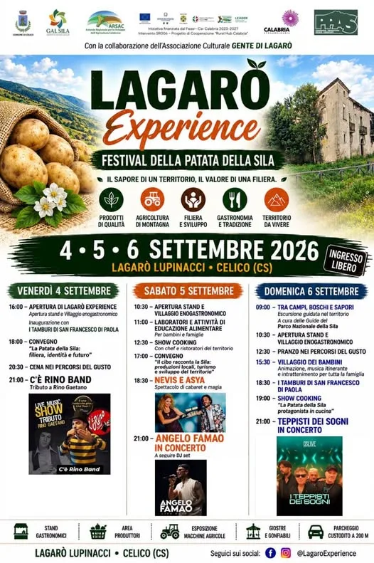 Volantino della Lagarò Experience – Festival della Patata della Sila IGP