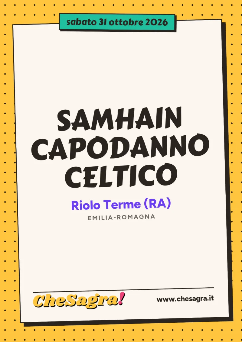 SAMHAIN CAPODANNO CELTICO a Riolo Terme, 31 ottobre 2026