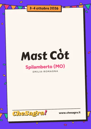 Mast Còt a Spilamberto, 3–4 ottobre 2026