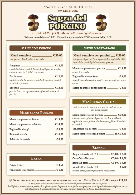 Volantino della Sagra del Porcino