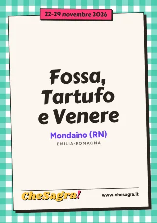 Fossa, Tartufo e Venere a Mondaino, 22–29 novembre 2026