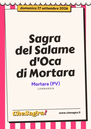 Sagra del Salame d'Oca di Mortara a Mortara, 27 settembre 2026