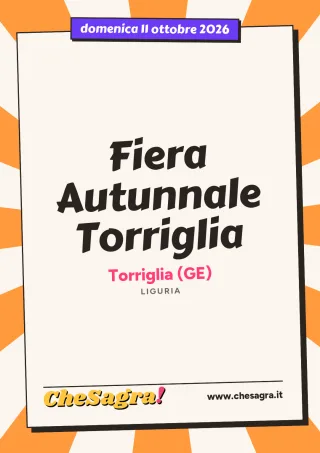 Fiera Autunnale Torriglia a Torriglia, 11 ottobre 2026
