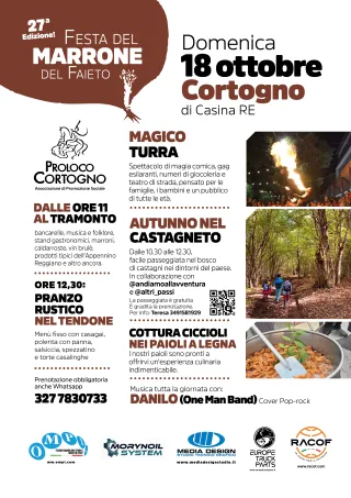 Volantino della Festa del Marrone del Faieto