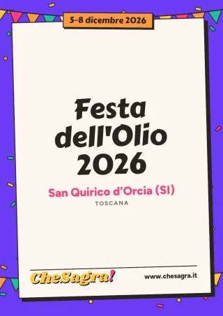 Festa dell'Olio 2026 a San Quirico d'Orcia, 5–8 dicembre 2026