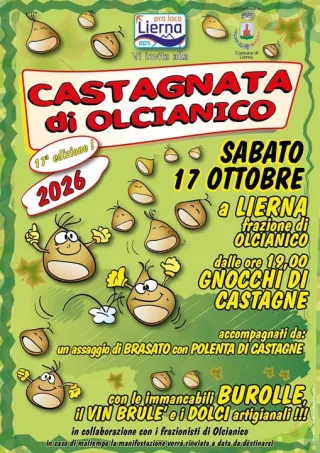 Volantino della Castagnata di Olcianico