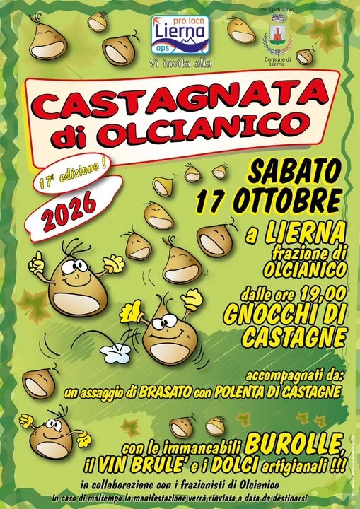 Volantino della Castagnata di Olcianico