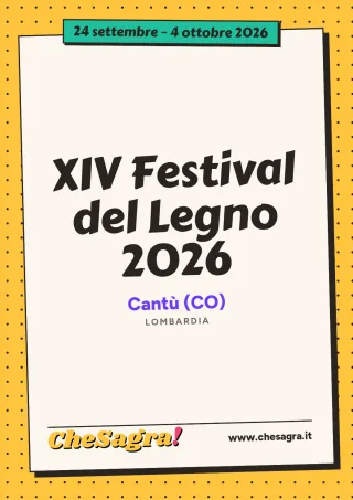 XIV Festival del Legno 2026 a Cantù, 24 settembre – 4 ottobre 2026