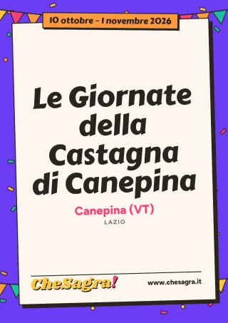 Le Giornate della Castagna di Canepina a Canepina, 10 ottobre – 1 novembre 2026