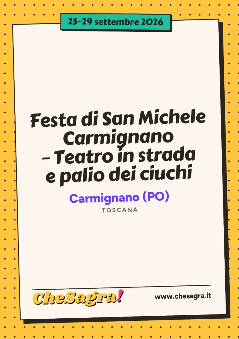 Festa di San Michele Carmignano – Teatro in strada e palio dei ciuchi a Carmignano, 25–29 settembre 2026