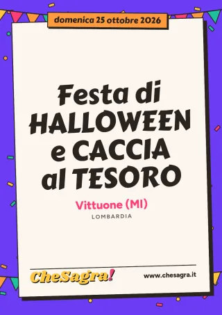 Festa di HALLOWEEN e CACCIA al TESORO a Vittuone, 25 ottobre 2026