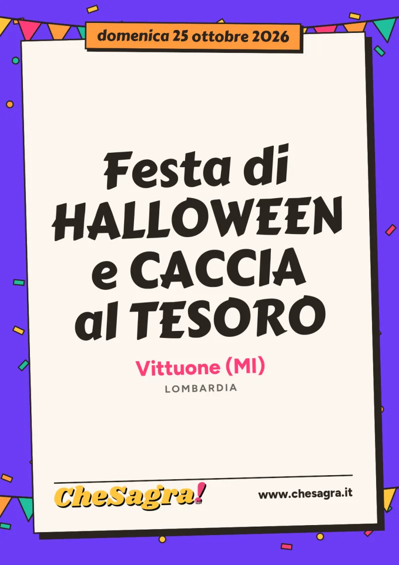 Festa di HALLOWEEN e CACCIA al TESORO a Vittuone, 25 ottobre 2026