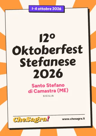 12° Oktoberfest Stefanese 2026 a Santo Stefano di Camastra, 1–4 ottobre 2026