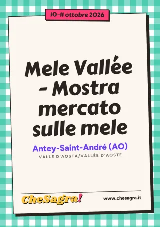 Mele Vallée - Mostra mercato sulle mele a Antey-Saint-André, 10–11 ottobre 2026