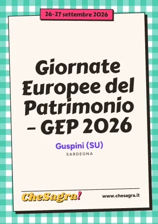 Giornate Europee del Patrimonio – GEP 2026 a Guspini, 26–27 settembre 2026